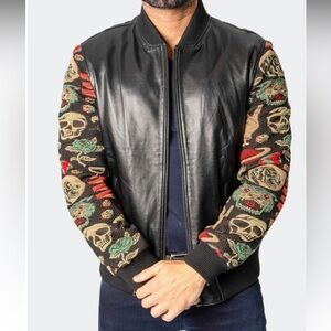 NEW Maceoo Leather G Dragon Sleeve Jacket – Black – Size Small – NWT